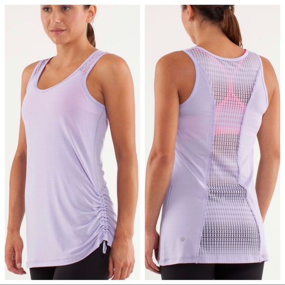 lululemon athletica Tops - Lululemon Run: Tie And Fly Tank Lilac Size 8 EUC